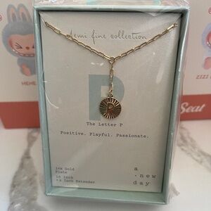 “P” initial necklace